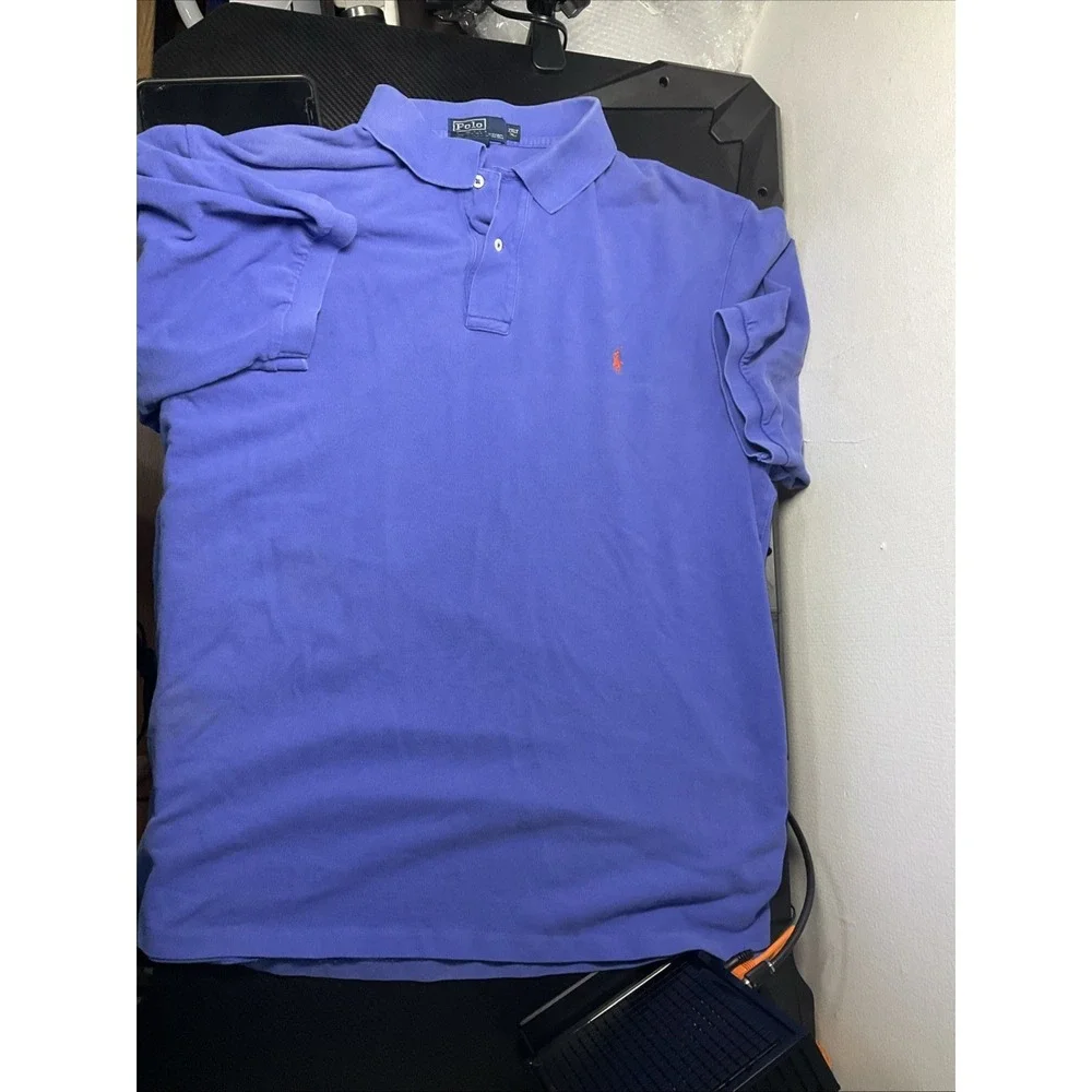 Polo Ralph Lauren Men's Size 2XLT Tall Blue With Orange Pony